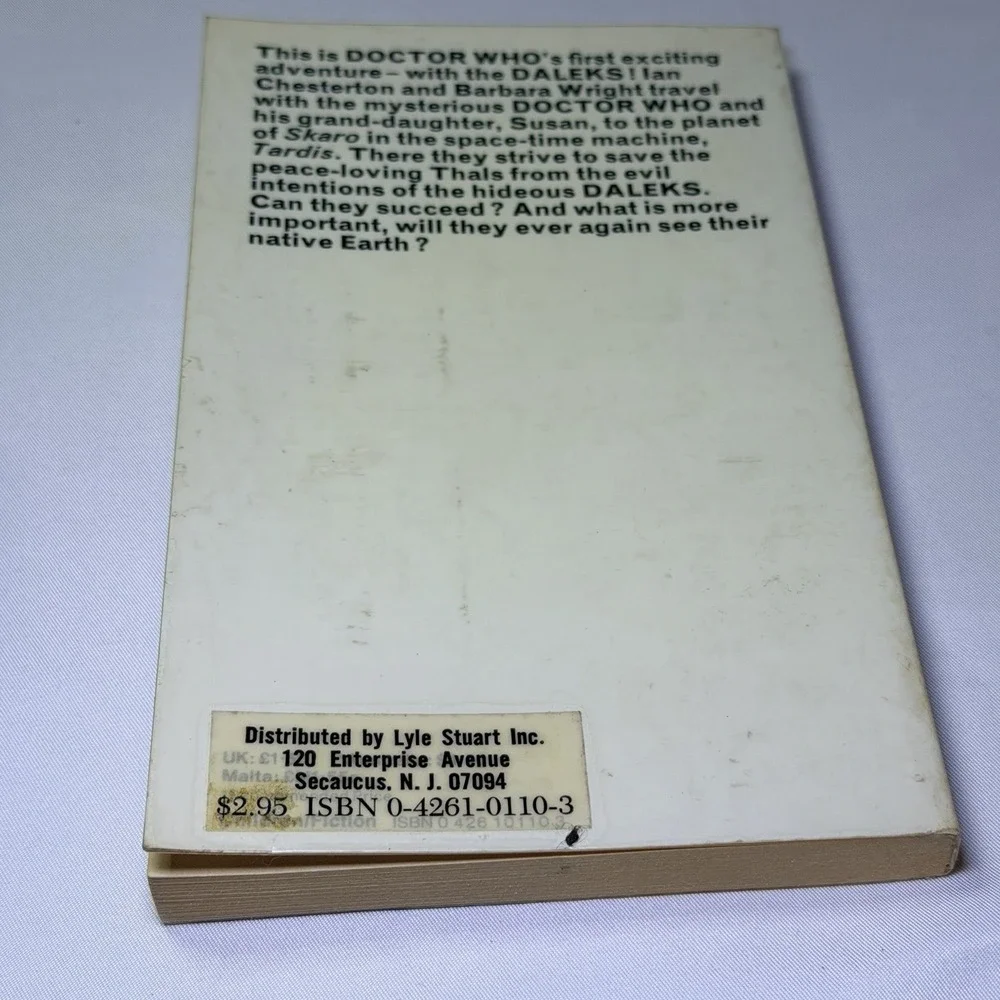 Doctor Who and the Daleks Target  BBC paperback David Whitaker‎ #16 OOP Book